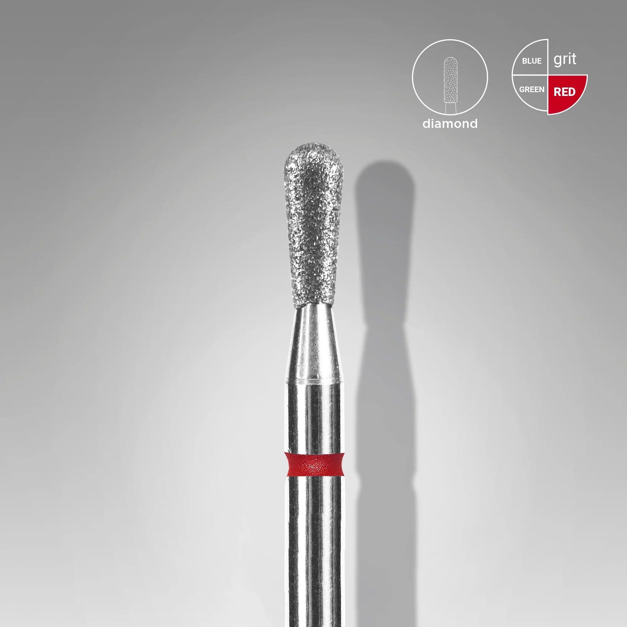 Diamond nail drill bit match red EXPERT head diameter 2,3 mm / working part 5 mm image 0